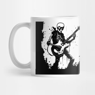 skeleton playing guitar Mug